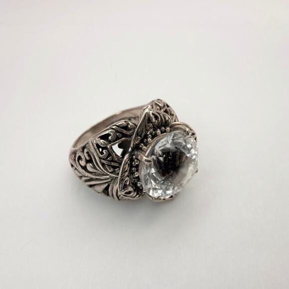 JARDA Sterling Silver Edwardian Revival Filigree Ring - Picture 1 of 8